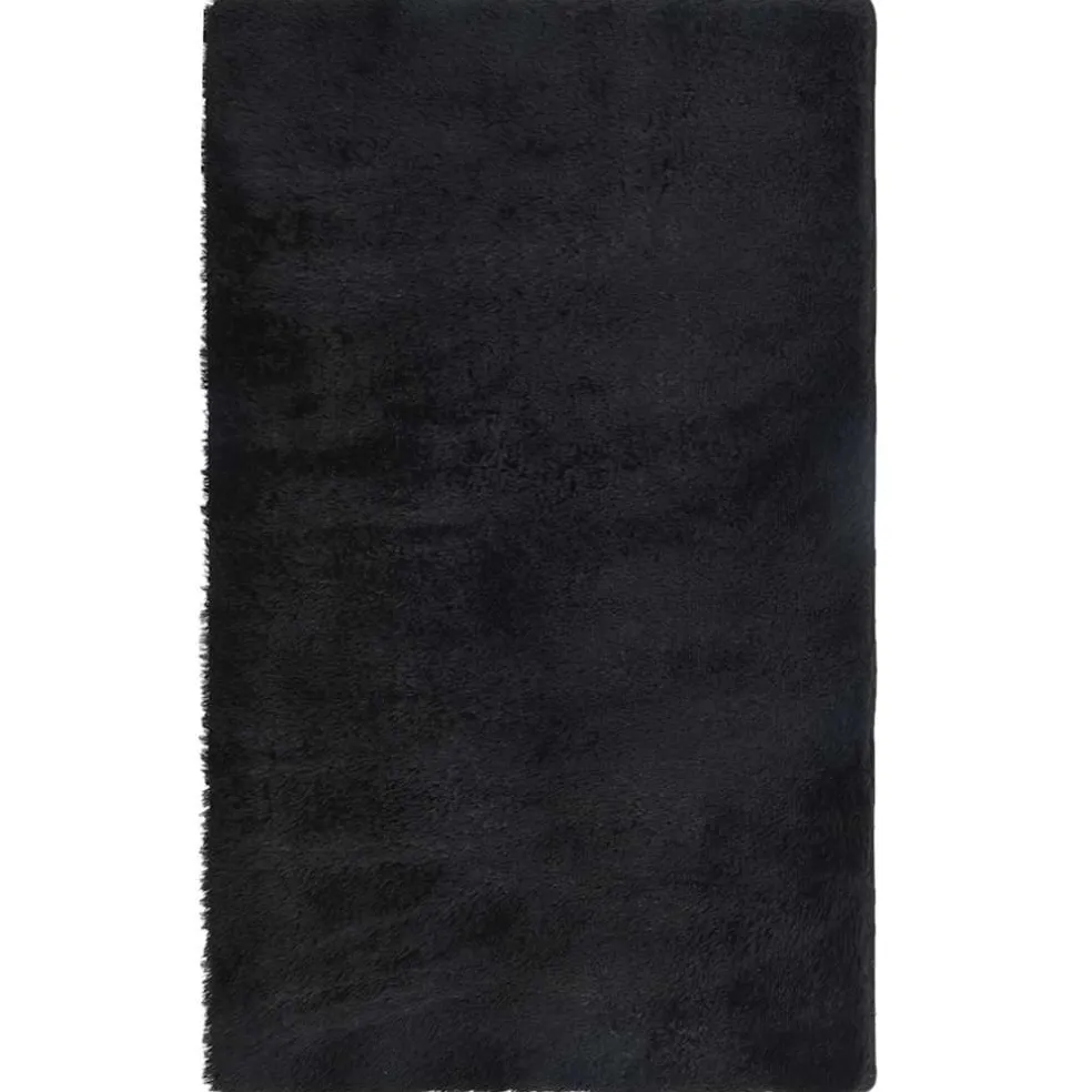 vidaXL Hoogpolig vloerkleed NAVARRA 60x100 cm polyester zwart