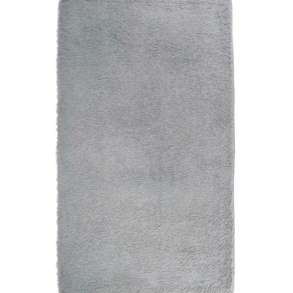 vidaXL Hoogpolig vloerkleed NAVARRA 60x100 cm polyester lichtgrijs
