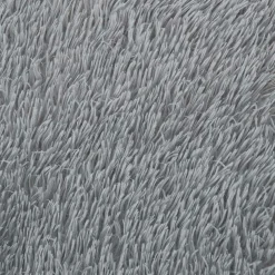 vidaXL Hoogpolig vloerkleed NAVARRA 60x100 cm polyester lichtgrijs