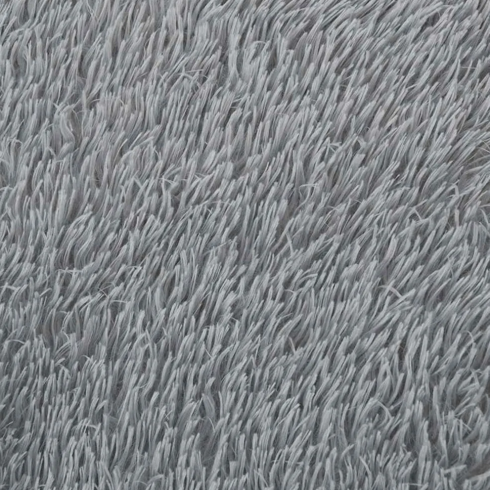 vidaXL Hoogpolig vloerkleed NAVARRA 60x100 cm polyester lichtgrijs
