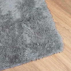 vidaXL Hoogpolig vloerkleed NAVARRA 60x100 cm polyester lichtgrijs