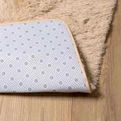 vidaXL Hoogpolig vloerkleed NAVARRA 60x100 cm polyester beige