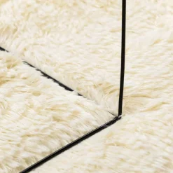 vidaXL Hoogpolig vloerkleed NAVARRA 60x100 cm polyester crèmekleurig