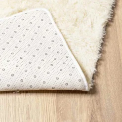vidaXL Hoogpolig vloerkleed NAVARRA 60x100 cm polyester crèmekleurig