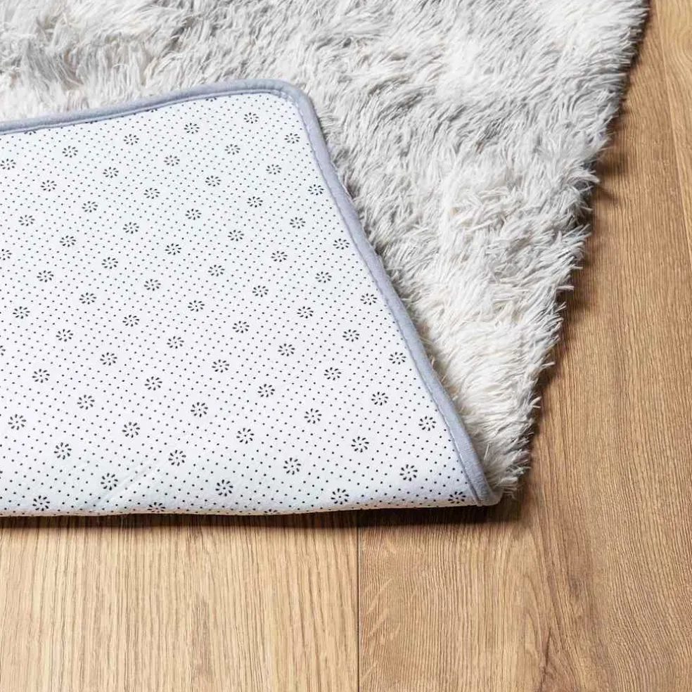 vidaXL Hoogpolig vloerkleed NAVARRA 60x100 cm polyester zilvergrijs