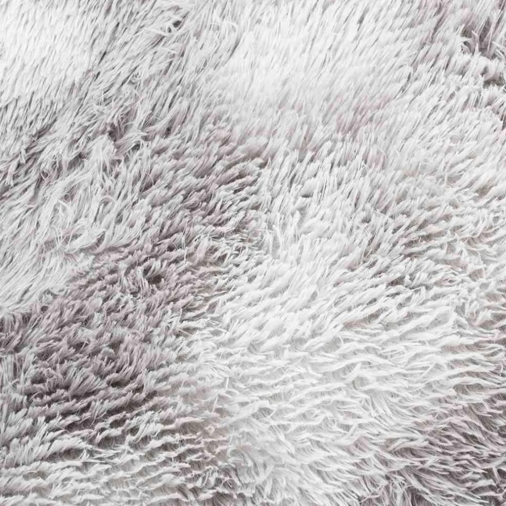 vidaXL Hoogpolig vloerkleed NAVARRA 60x100 cm polyester zilvergrijs