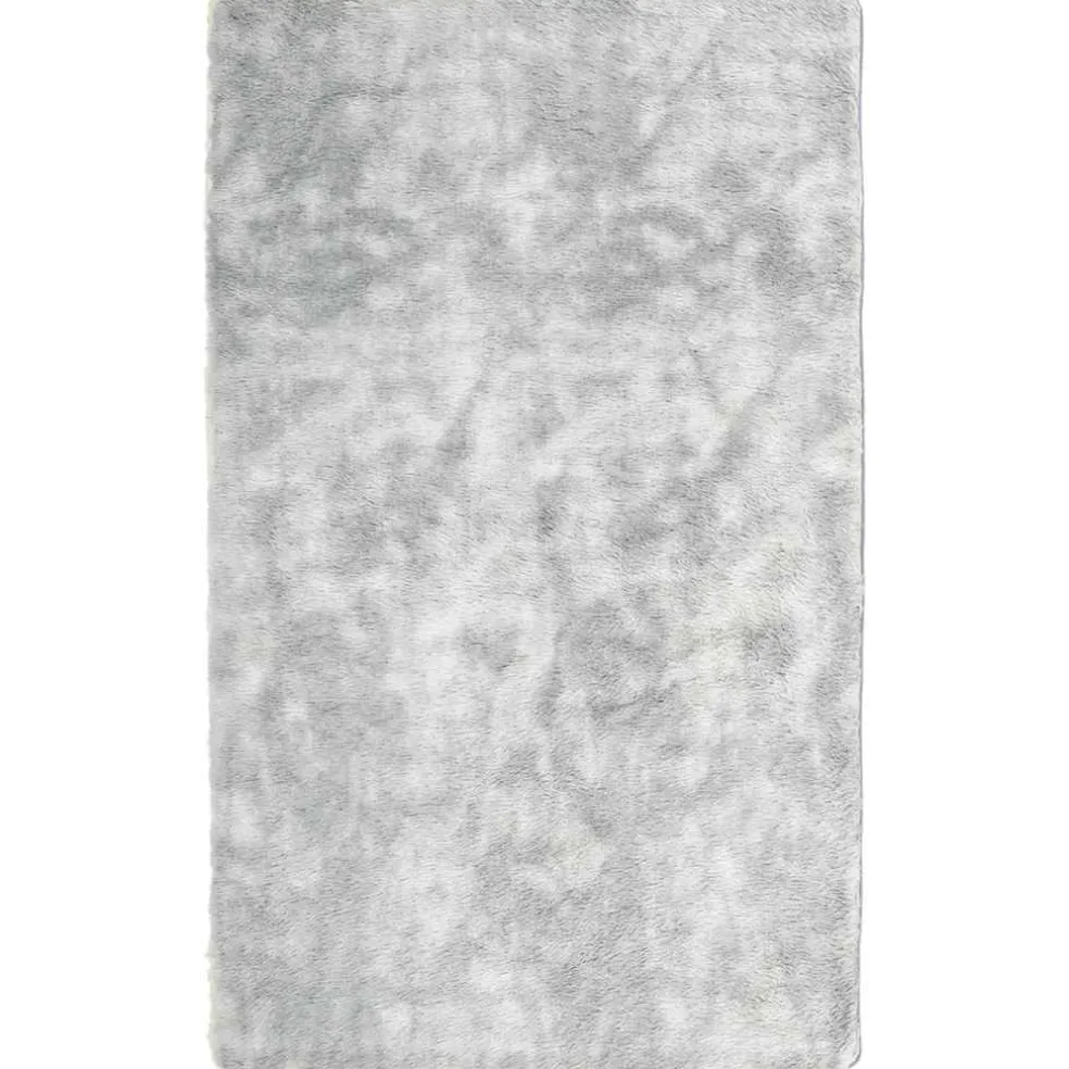 vidaXL Hoogpolig vloerkleed NAVARRA 60x100 cm polyester zilvergrijs
