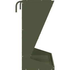 vidaXL Hooi Feeder Olijfgroen 71 x 33 x 70 cm 5 kg Koudgewalst Staal