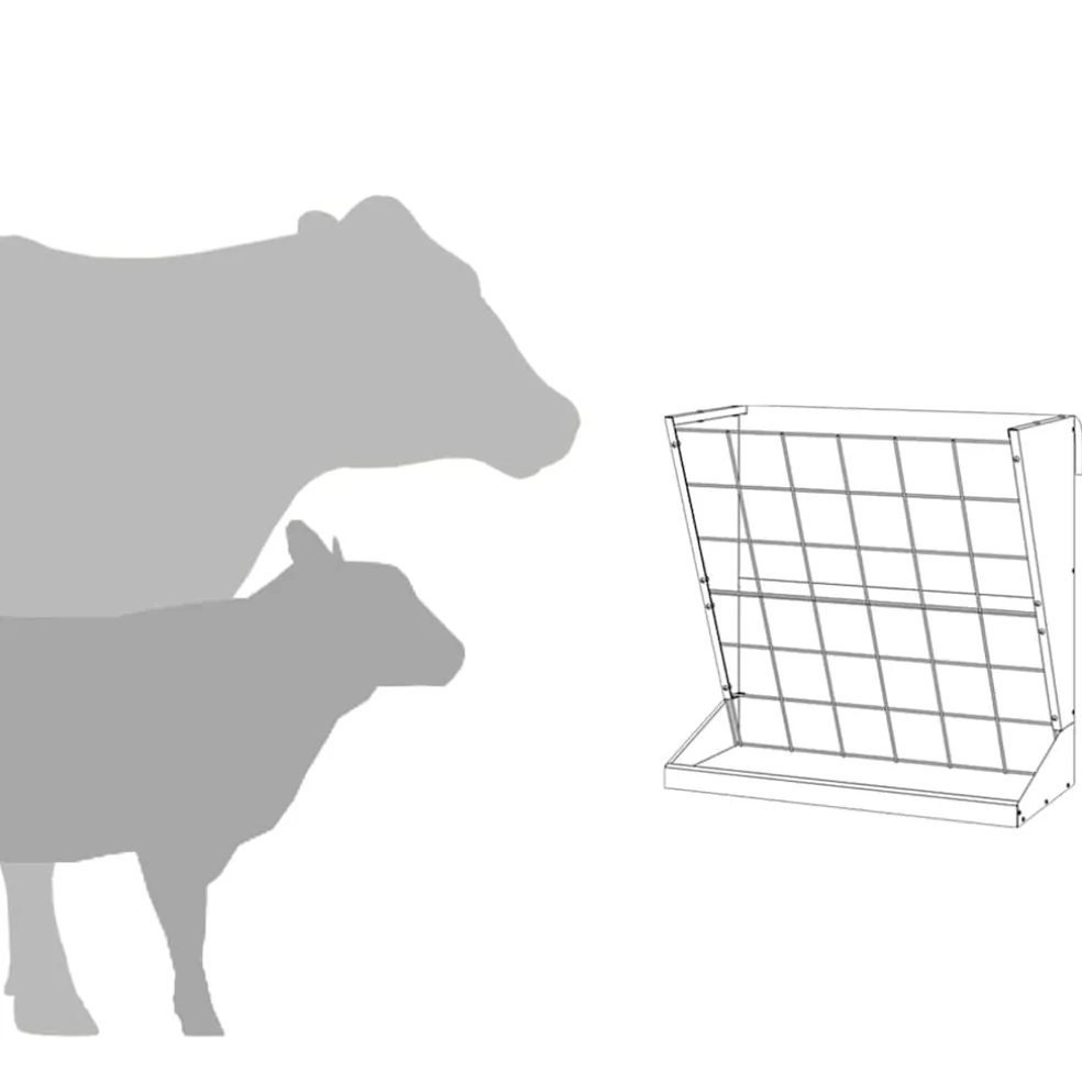 vidaXL Hooi Feeder Olijfgroen 71 x 33 x 70 cm 5 kg Koudgewalst Staal