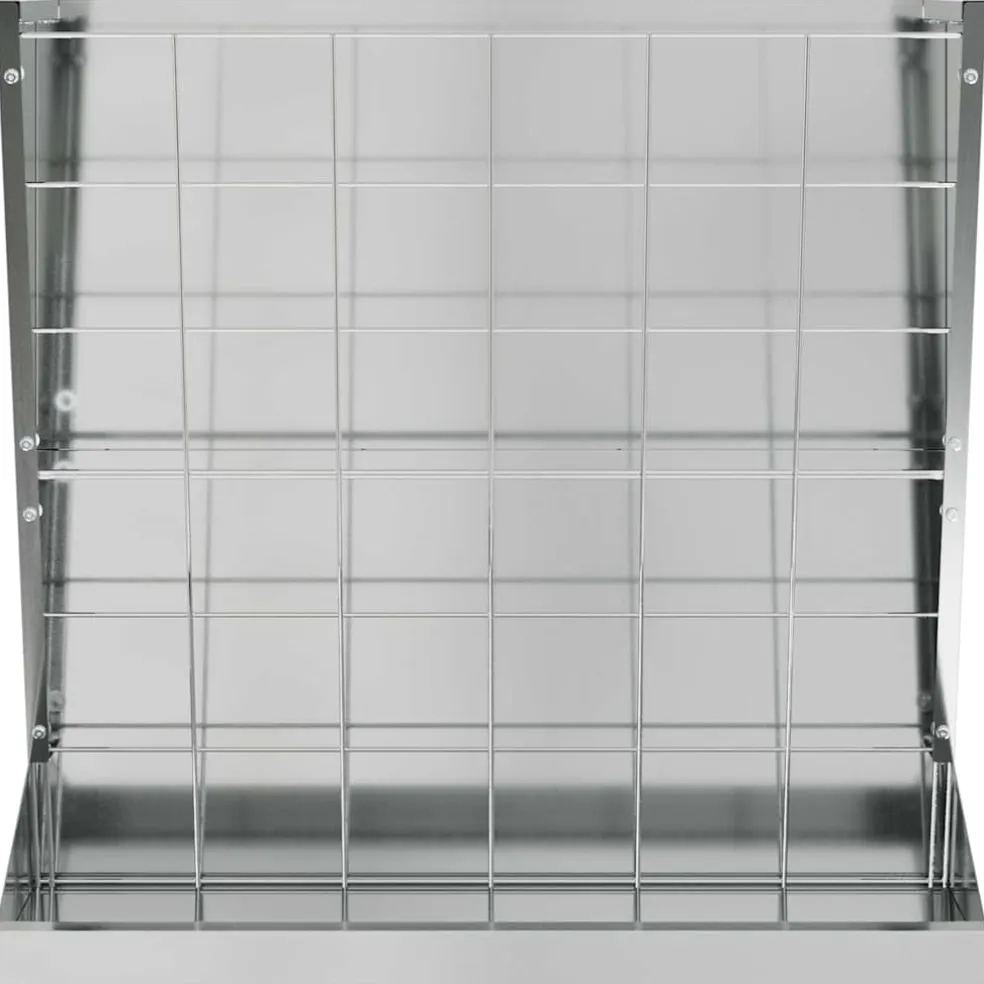 vidaXL Hooi Feeder zilver 71 x 33 x 70 cm 5 kg Gegalvaniseerd staal