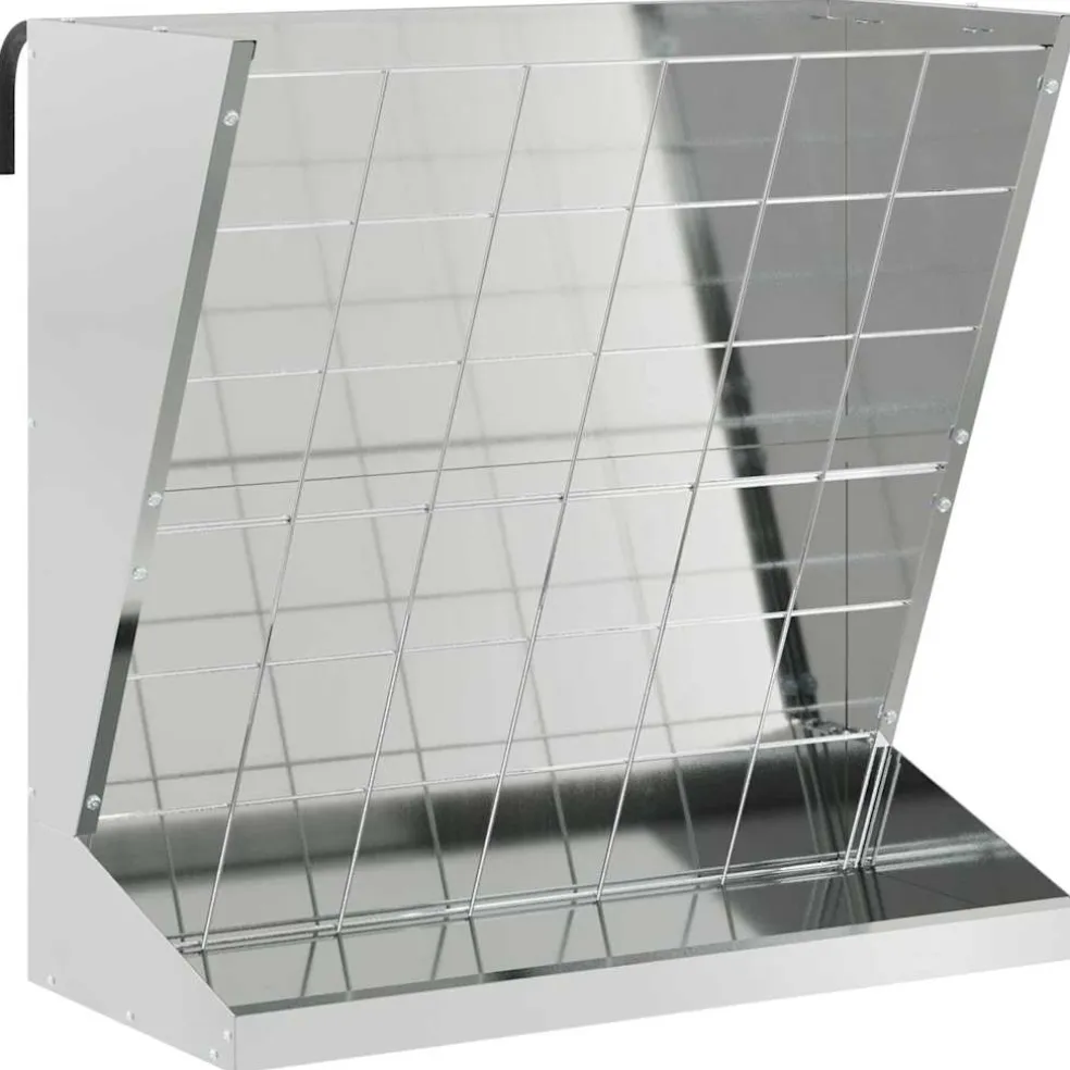 vidaXL Hooi Feeder zilver 71 x 33 x 70 cm 5 kg Gegalvaniseerd staal
