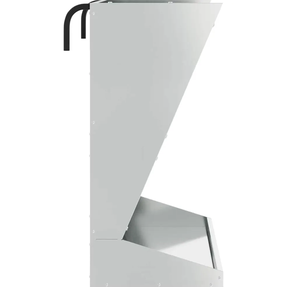 vidaXL Hooi Feeder zilver 71 x 33 x 70 cm 5 kg Gegalvaniseerd staal