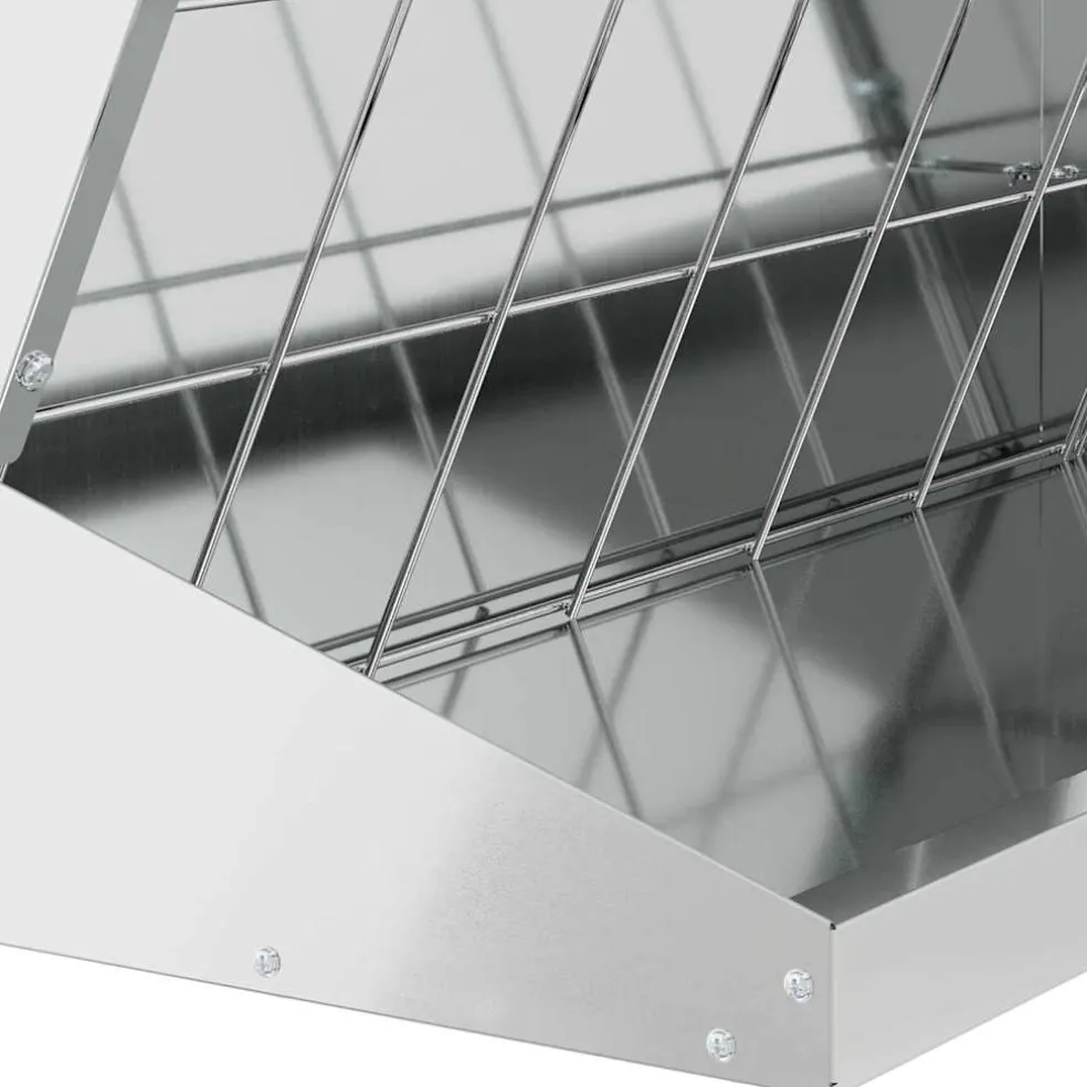 vidaXL Hooi Feeder zilver 71 x 33 x 70 cm 5 kg Gegalvaniseerd staal