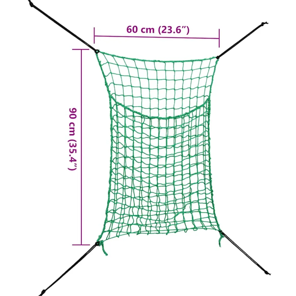 vidaXL Hooinetten rechthoekig 2 stuks 0,9x1 m PP