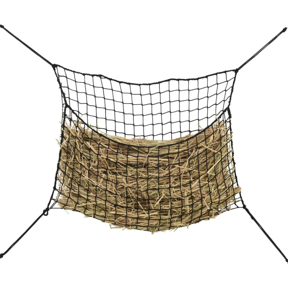 vidaXL Hooinetten 2 st 90x60 cm rechthoekig polypropeen zwart