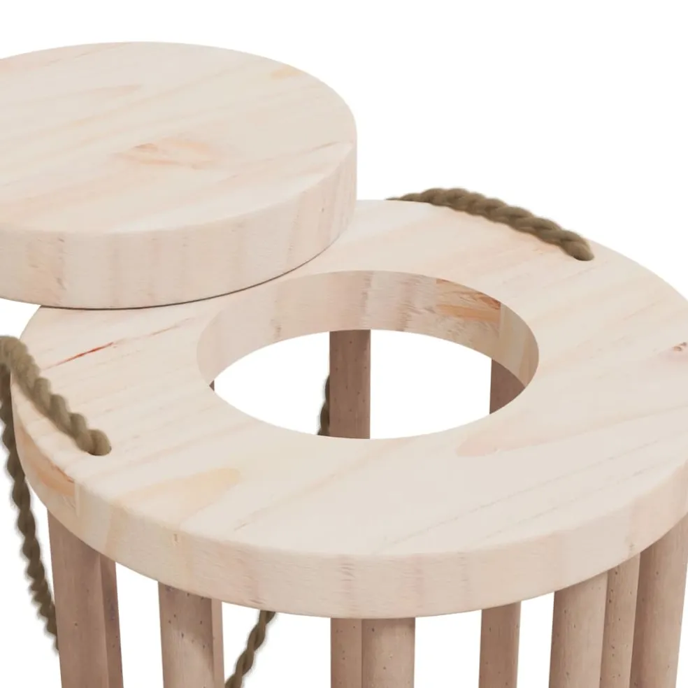 vidaXL Hooiruif voor konijnen Ø15x25,5 cm massief vurenhout