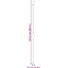 vidaXL Hooivorksteel Ø3,5x127,5 cm zwart staal