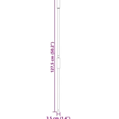 vidaXL Hooivorksteel Ø3,5x127,5 cm zwart staal