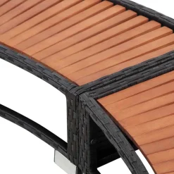 vidaXL Hottub-ombouw poly rattan zwart