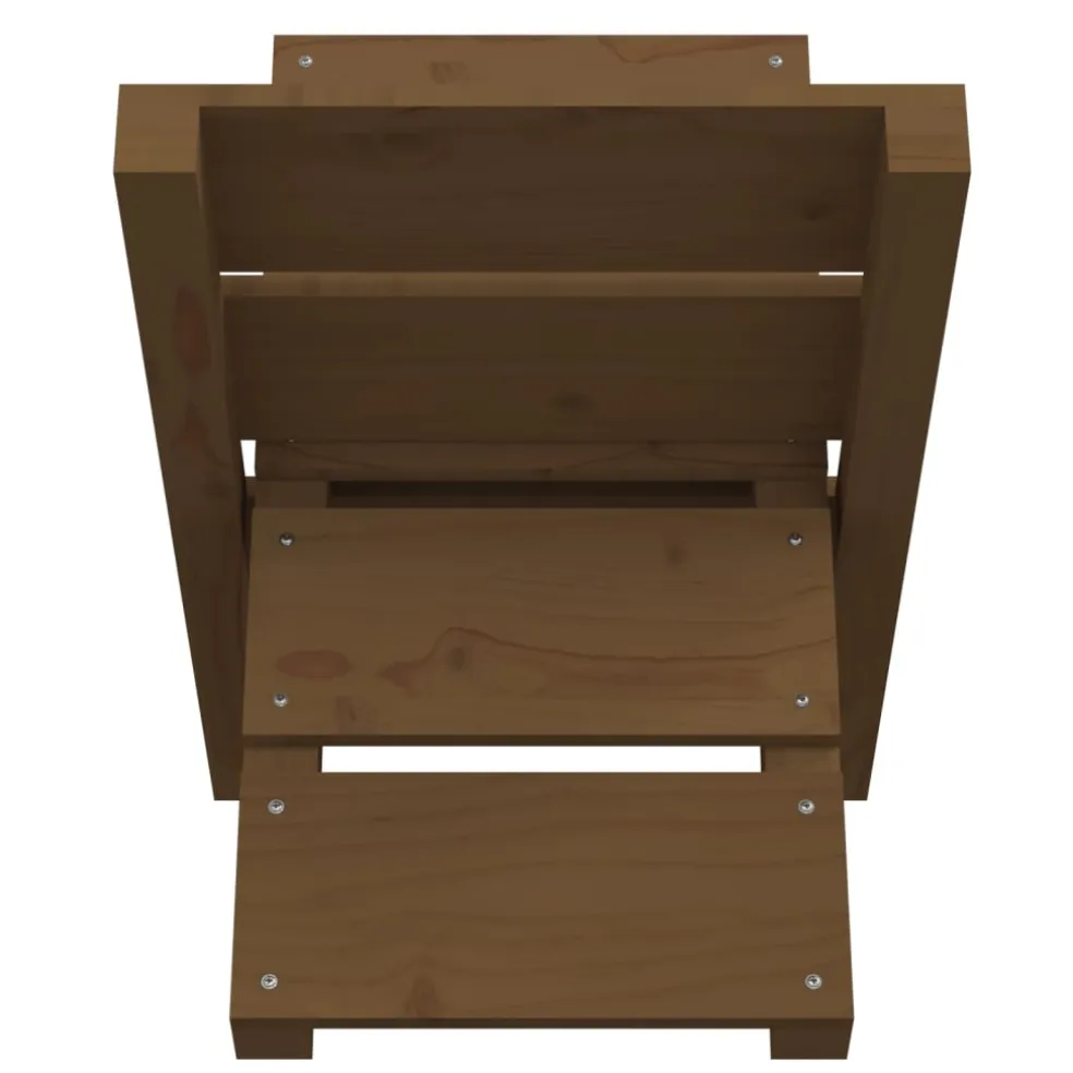 vidaXL Houtblokhouder 47x39,5x48 cm massief grenenhout honingbruin