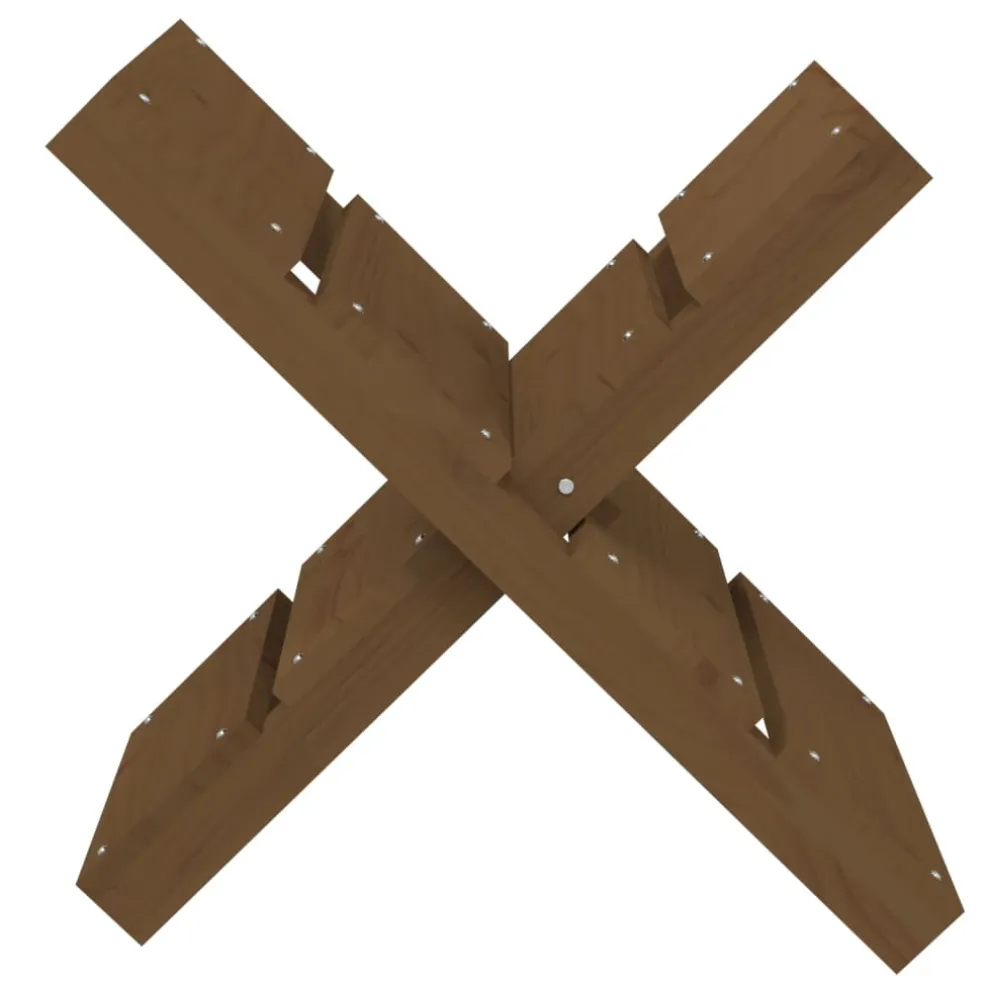 vidaXL Houtblokhouder 47x39,5x48 cm massief grenenhout honingbruin