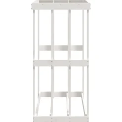 vidaXL Houtblokhouder 108x52x106 cm massief grenenhout wit