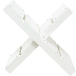 vidaXL Houtblokhouder 47x39,5x48 cm massief grenenhout wit