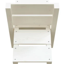 vidaXL Houtblokhouder 47x39,5x48 cm massief grenenhout wit