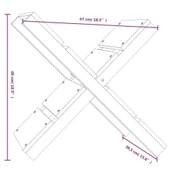 vidaXL Houtblokhouder 47x39,5x48 cm massief grenenhout zwart
