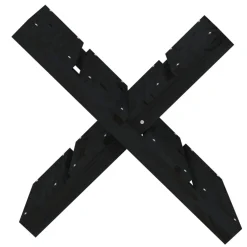 vidaXL Houtblokhouder 47x39,5x48 cm massief grenenhout zwart