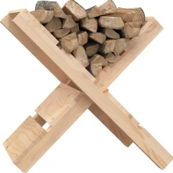 vidaXL Houtblokhouder 47x39,5x48 cm massief grenenhout