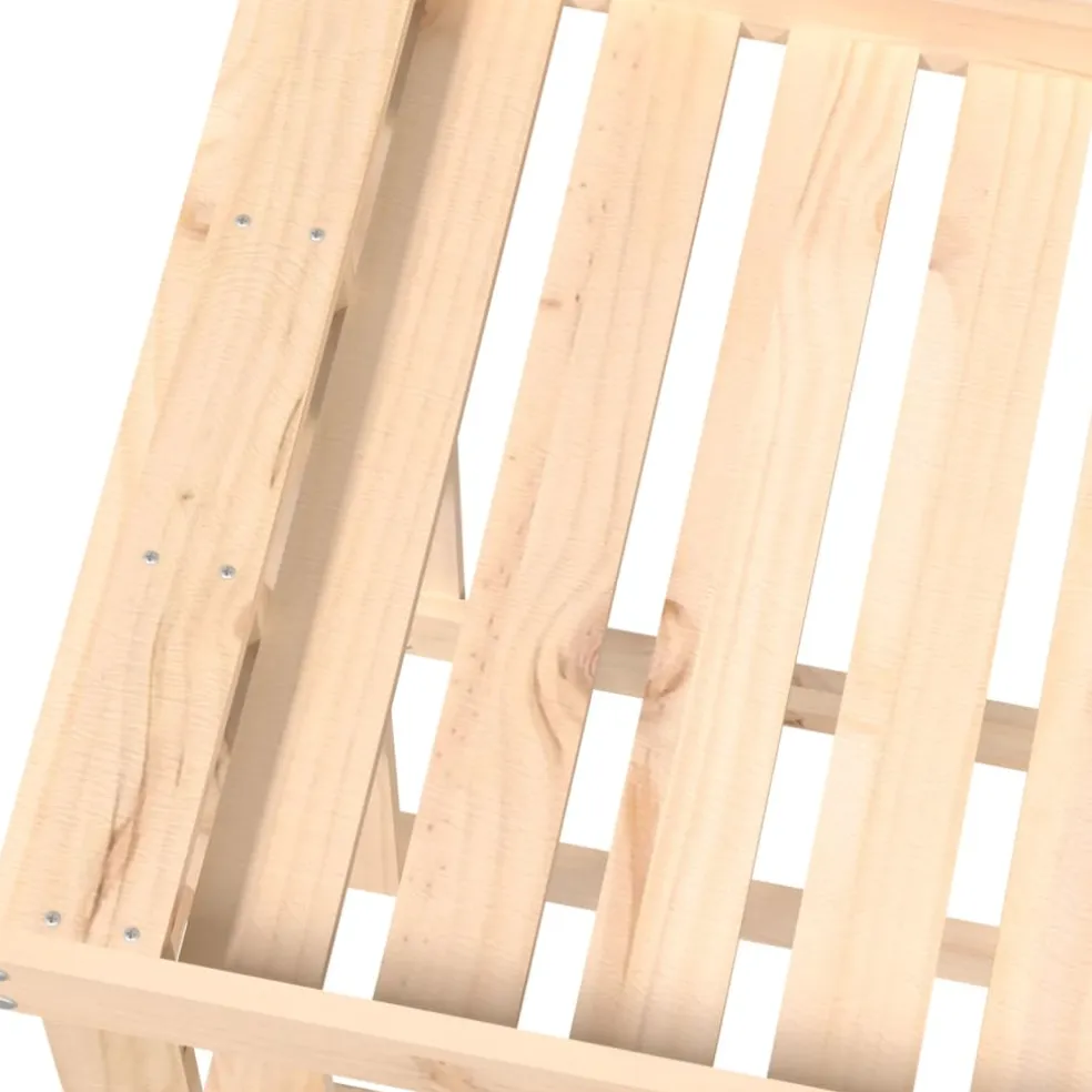 vidaXL Houtblokhouder 108x52x74 cm massief grenenhout