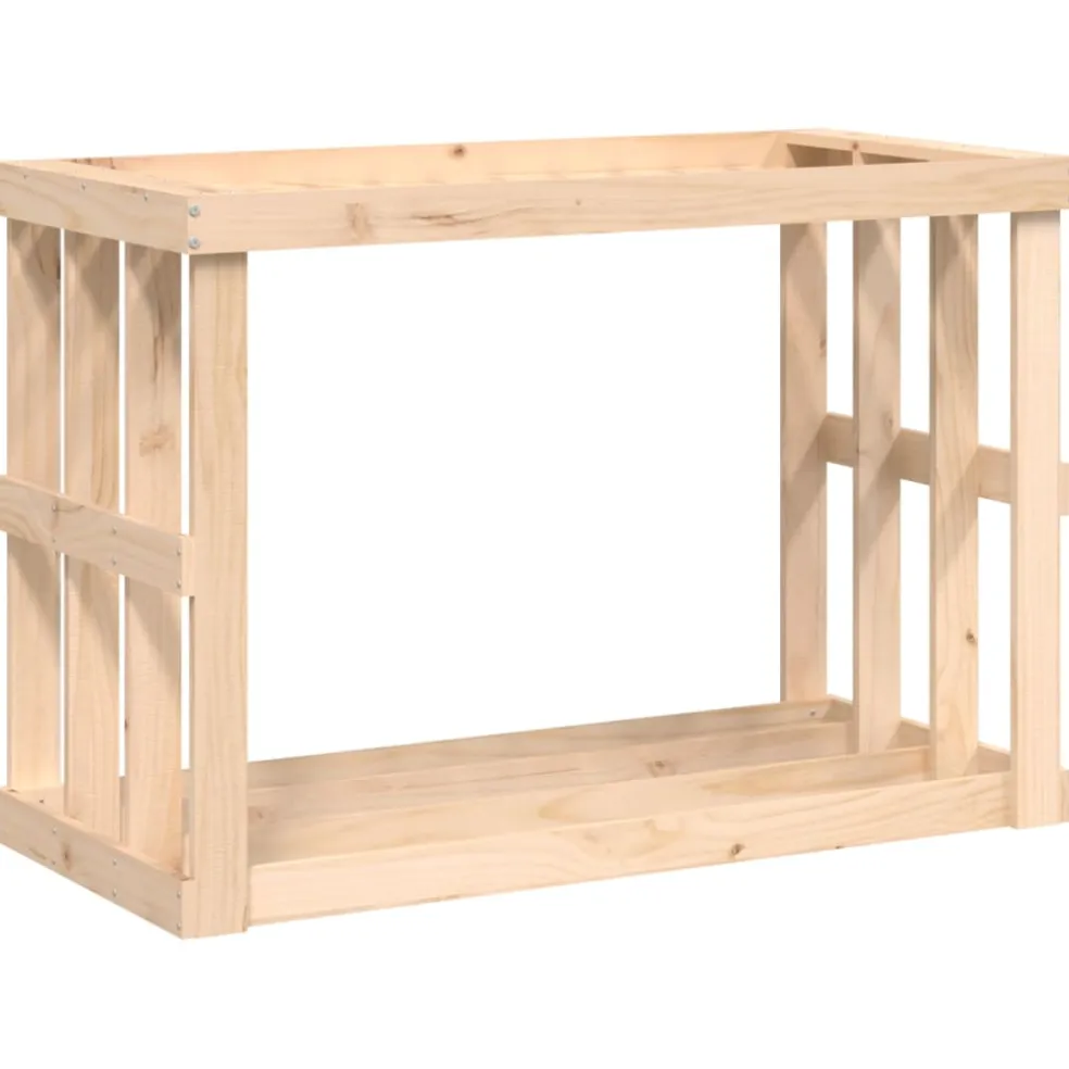 vidaXL Houtblokhouder 108x52x74 cm massief grenenhout
