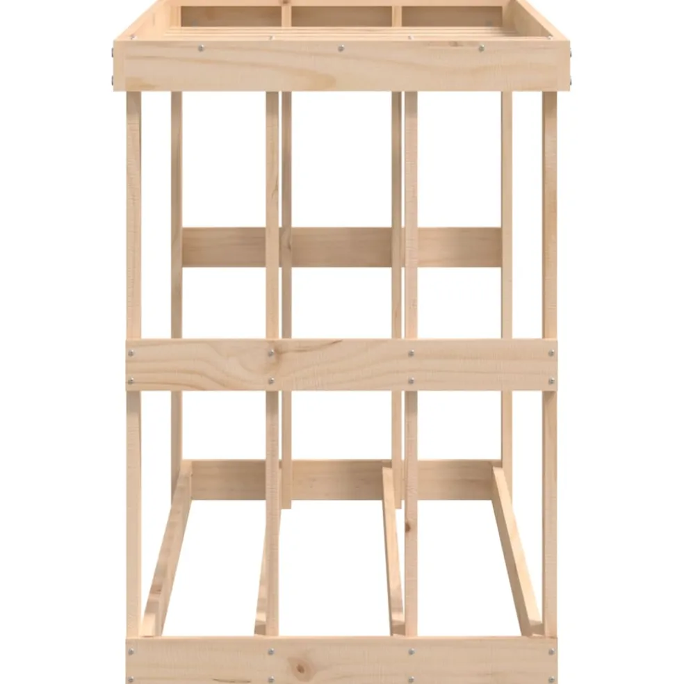 vidaXL Houtblokhouder 108x52x74 cm massief grenenhout