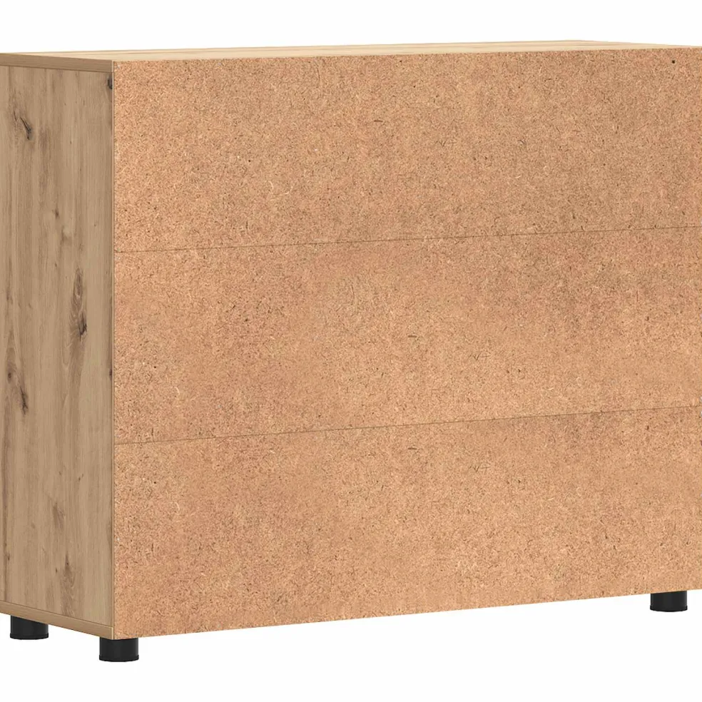 vidaXL Houten Kast Artisan Eiken Bewerkt hout