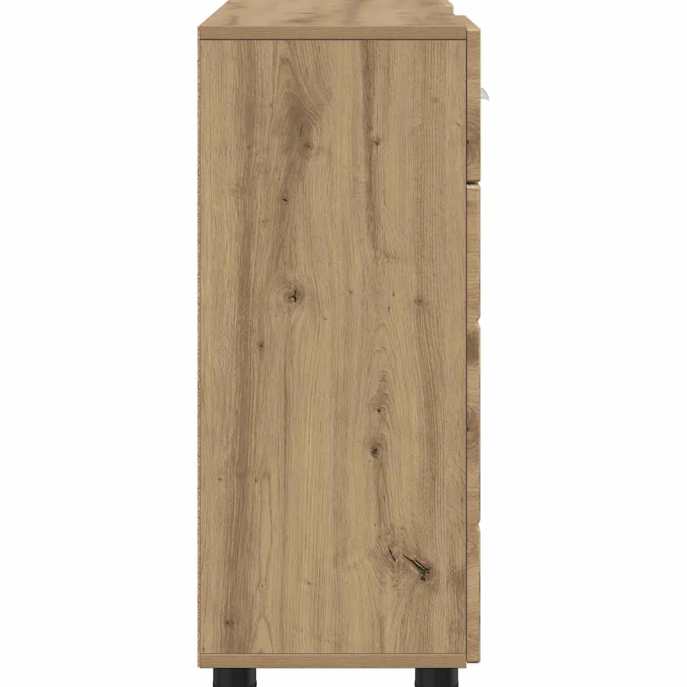 vidaXL Houten Kast Artisan Eiken Bewerkt hout