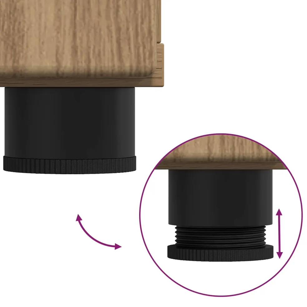 vidaXL Houten Kast Artisan Eiken Bewerkt hout