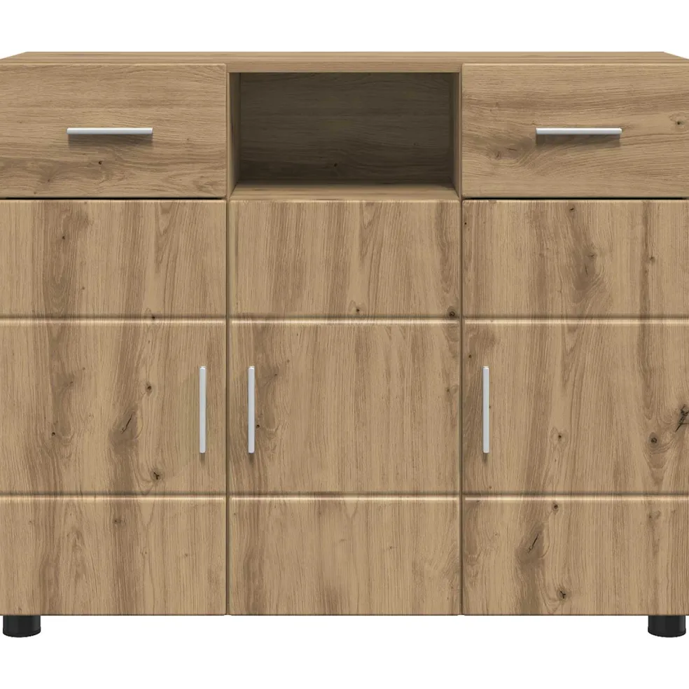 vidaXL Houten Kast Artisan Eiken Bewerkt hout