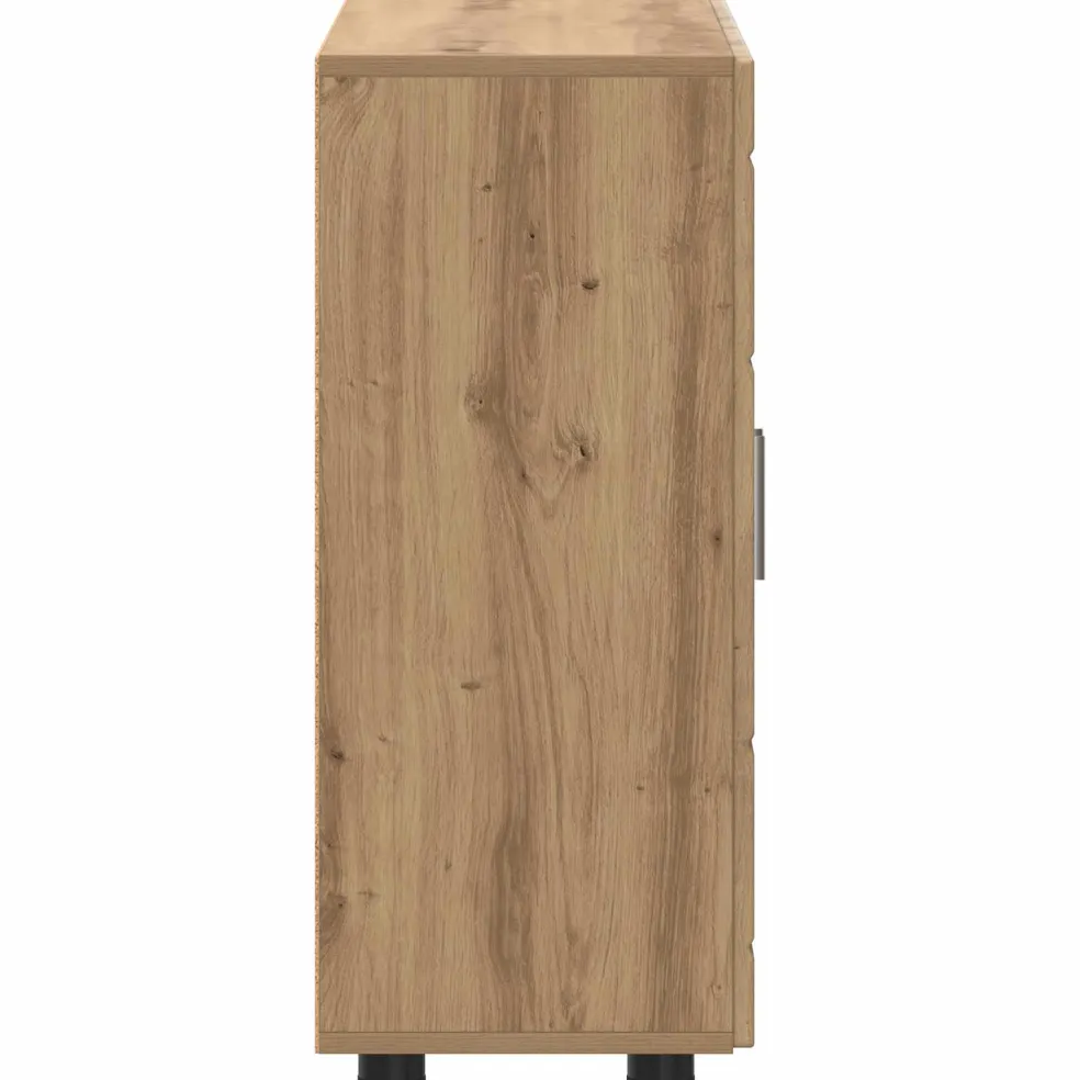 vidaXL Houten Kast Artisan Eiken Bewerkt hout