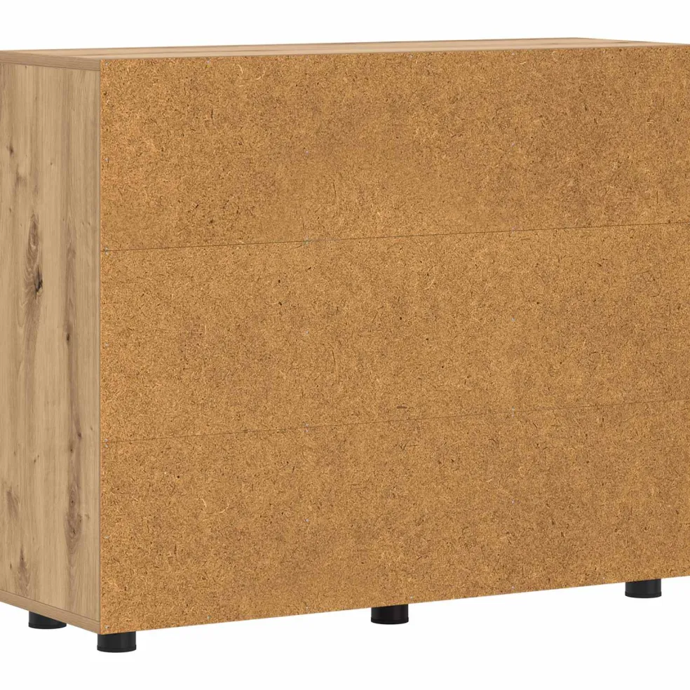 vidaXL Houten Kast Artisan Eiken Bewerkt hout