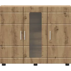 vidaXL Houten Kast Artisan Eiken Bewerkt hout