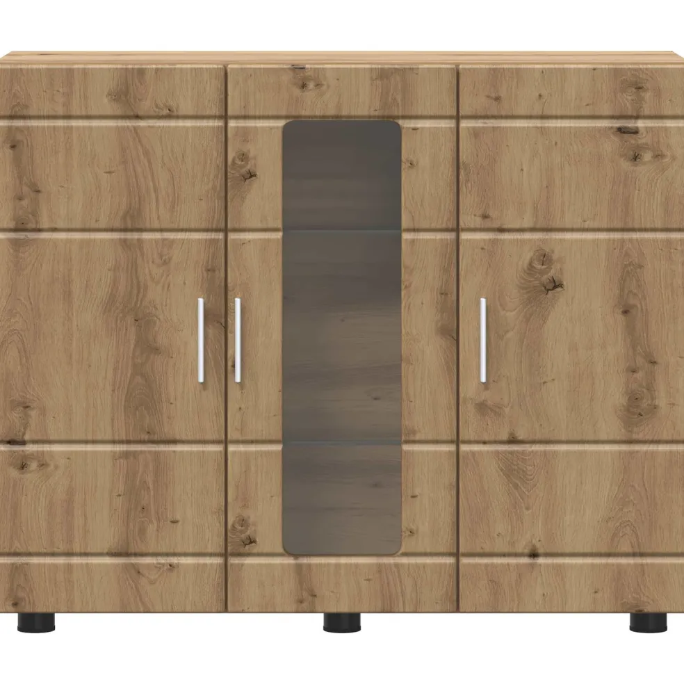 vidaXL Houten Kast Artisan Eiken Bewerkt hout