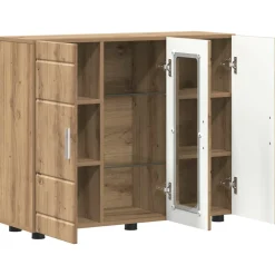 vidaXL Houten Kast Artisan Eiken Bewerkt hout