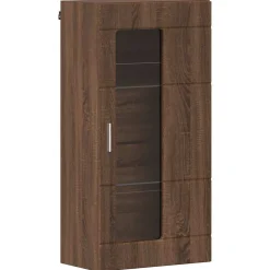 vidaXL Houten Kast Bruin Eiken Bewerkt hout