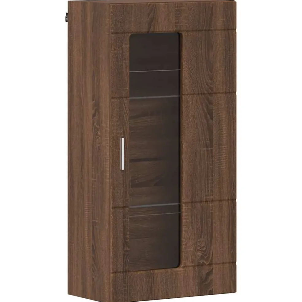 vidaXL Houten Kast Bruin Eiken Bewerkt hout
