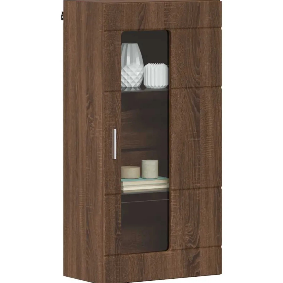 vidaXL Houten Kast Bruin Eiken Bewerkt hout