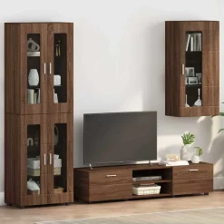 vidaXL Houten Kast Bruin Eiken Bewerkt hout