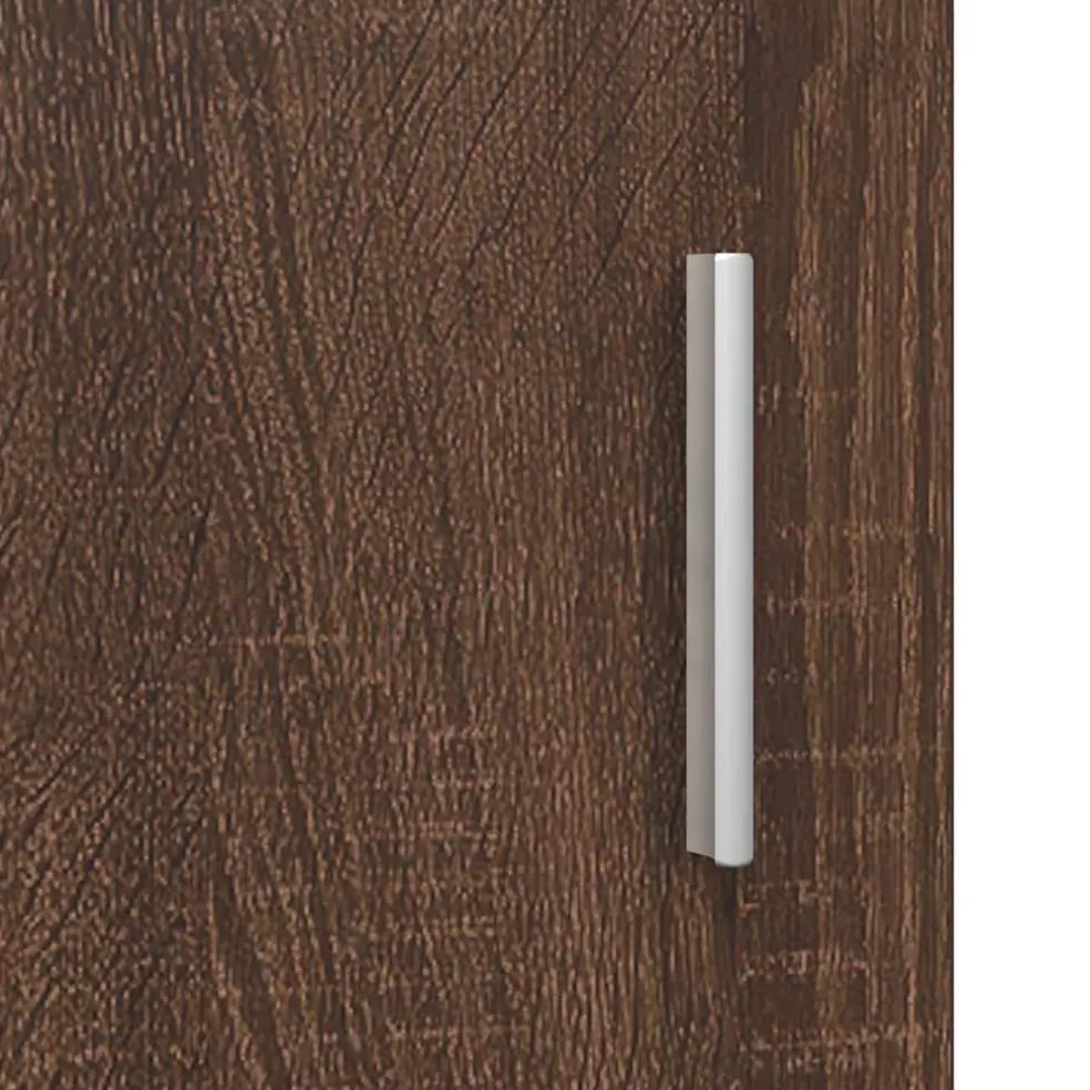 vidaXL Houten Kast Bruin Eiken Bewerkt hout