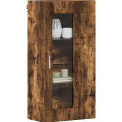 vidaXL Houten Kast Gerookt eiken Bewerkt hout