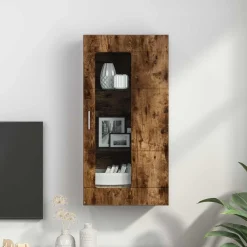 vidaXL Houten Kast Gerookt eiken Bewerkt hout